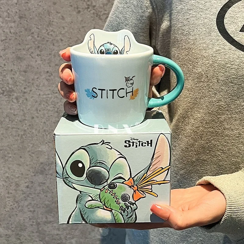 Best Selling Lilo & Stitch Creative Casual Ceramic Mug Office Desk Bedroom Restaurant Boys and Girls Birthday Gift Drinking Cup