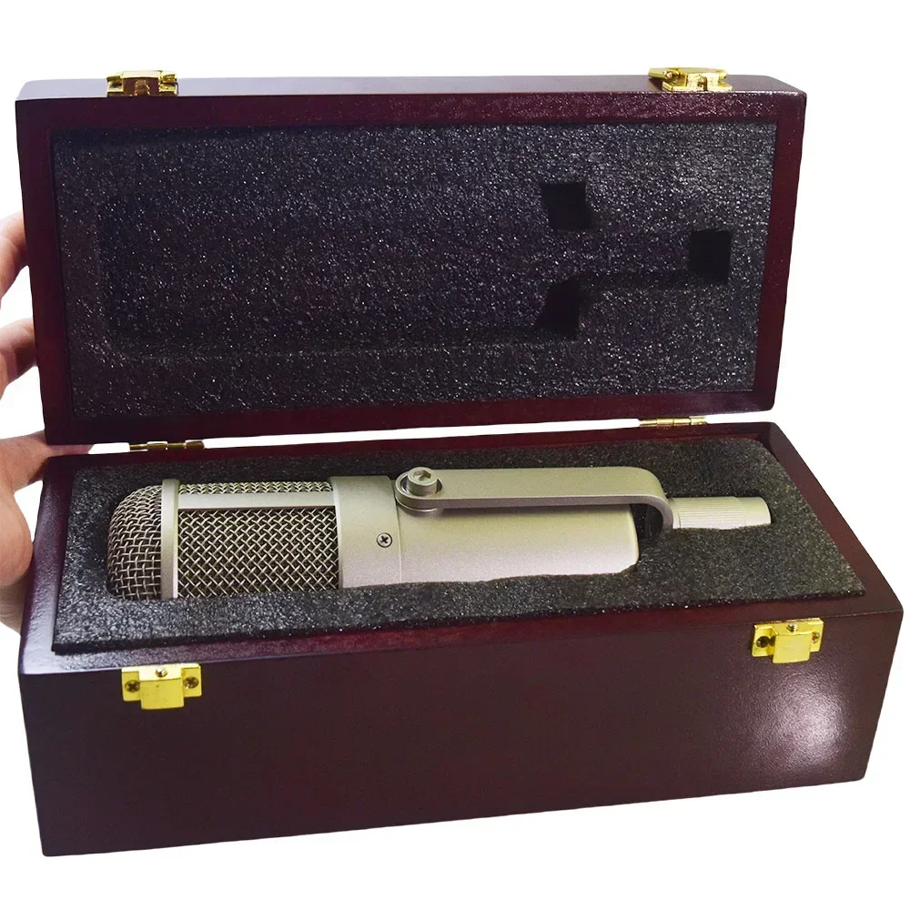 

NEW Factory wholesale customized wooden gift case microphone gift packing boxes wooden box with microphone body MA-U47 fet case