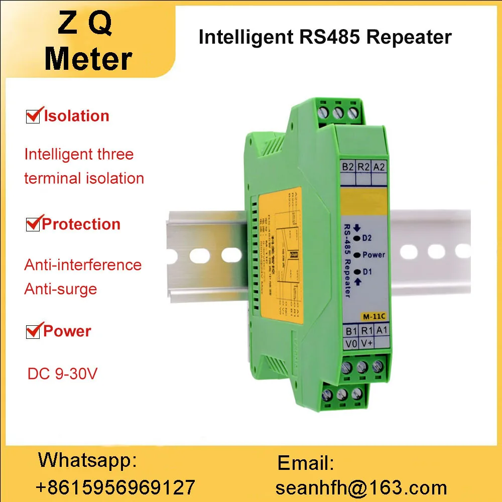 Signal isolator extender industrial-grade high-performance RS485 repeater photoelectric isolation anti-surge