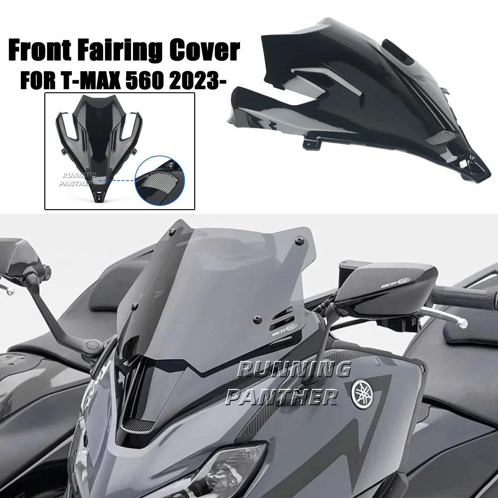 

Motorcycle New Glossy Black Front Upper Fairing Nose Cover Cowl Panel For Yamaha T-Max 560 T-MAX560 T-MAX 560 TMAX560 2023 2024