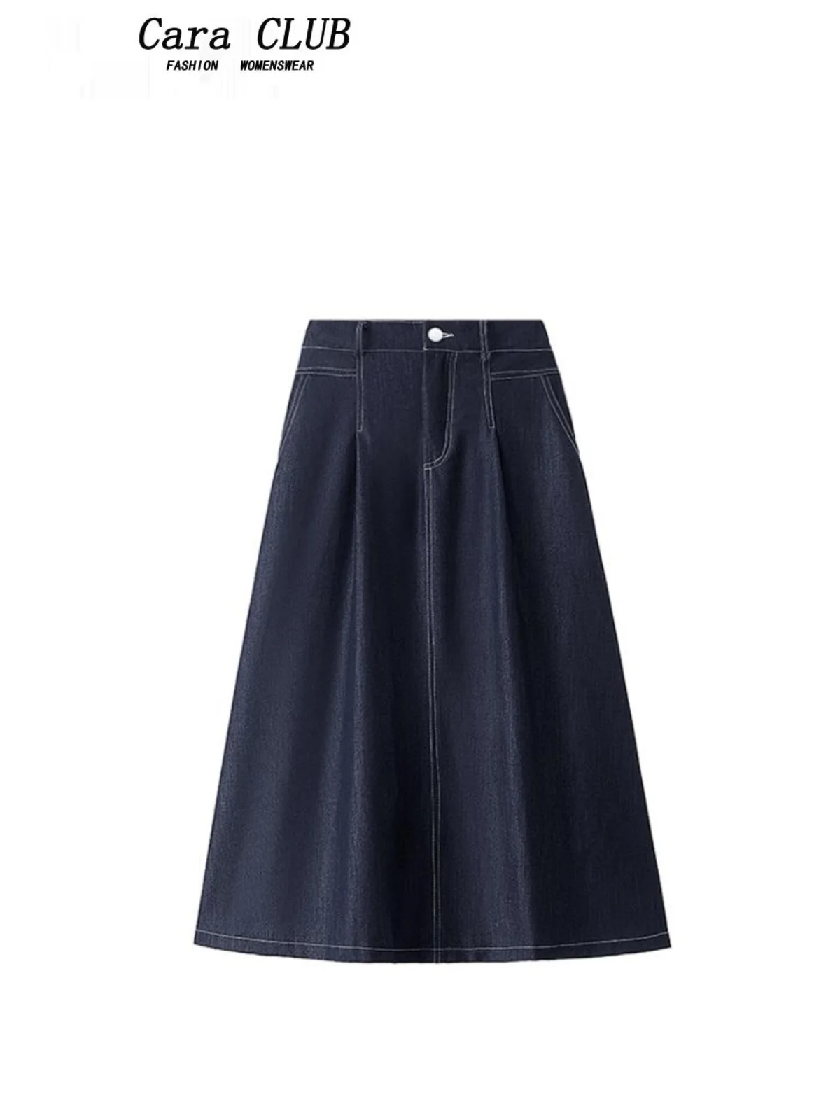 

Faionable High Waist A-Line Denim Skirt for plus Size Women Casual Commute Korean Sle Cotton Polyester Blend Spring Season