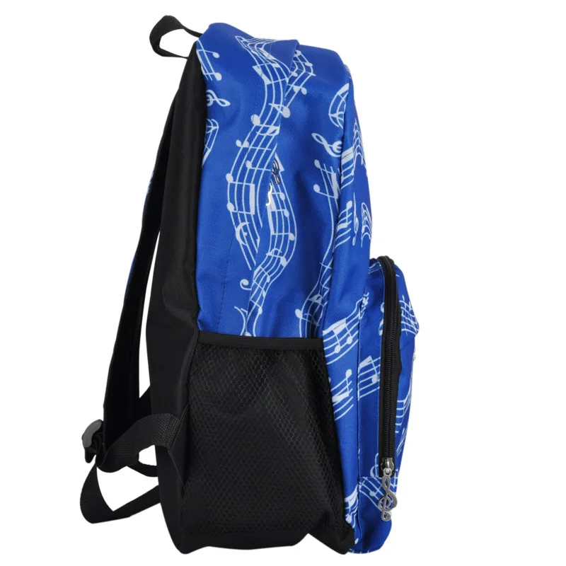 Music Backpacks Waterproof Oxford Cloth PUNK Note School Funny Bag Artistic Rucksack Casual High Capacity Shoulder Travel Bag