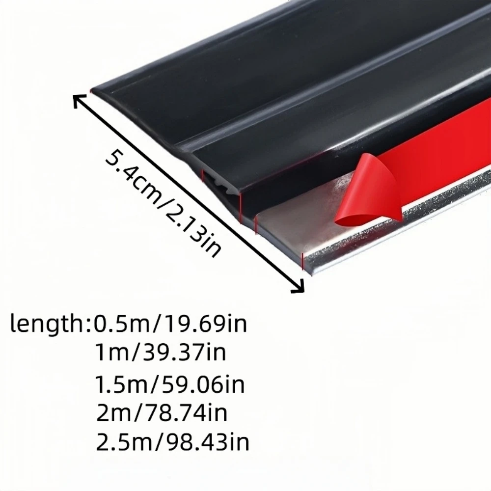 1PC 54mm Home Window Water Blocking Bar Sliding Window Rain Weatherstrip Balcony Insulation Windproof Sealing Strip Flashing