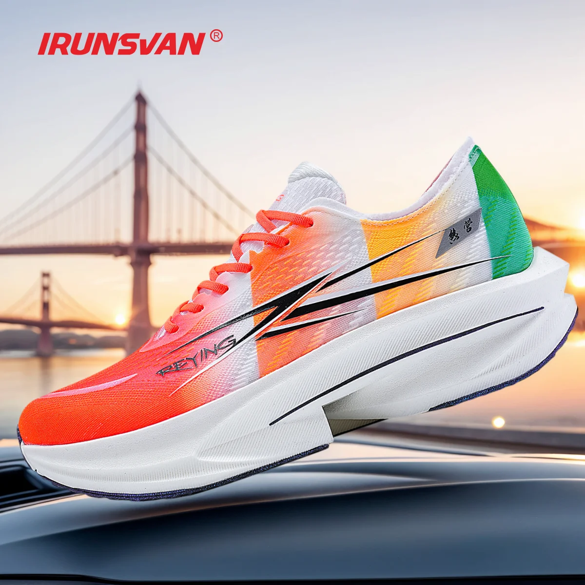 

IRUNSVA Fast burning 1.0Carbon Board Running Shoes Outdoor Sports Shoes Racing Shock-absorbing Running Shoes Men's Running Shoes