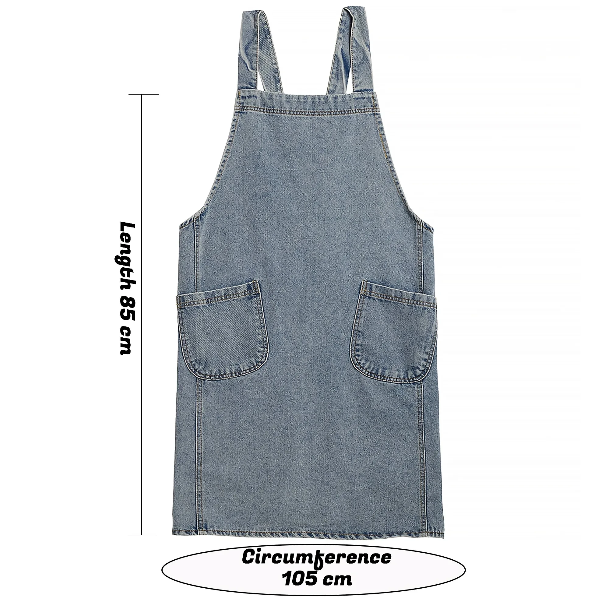 New Adults Apron Adjustable Housekeeping Denim Apron Cooking kitchen for Women Men restaurant coffee milk tea shop work clothes