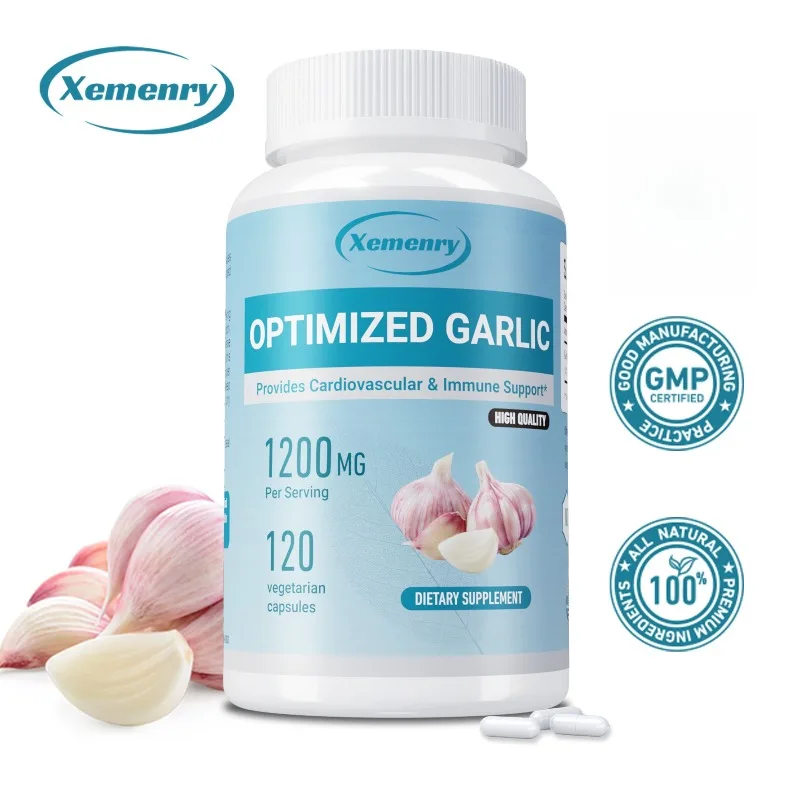 

Optimized Garlic - Antioxidant, Promote Blood Circulation, Support Heart & Cardiovascular Health, Boost Immunity, Non-GMO