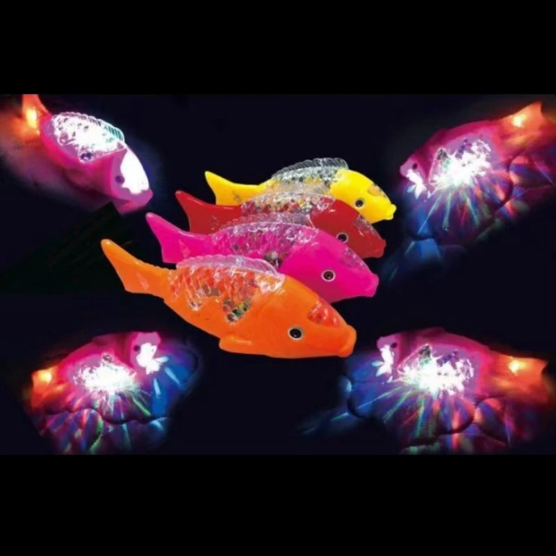 Kids Toy Simulated Swimming Electric Projection Colored Fish Light Music Free Swing Holiday Gift