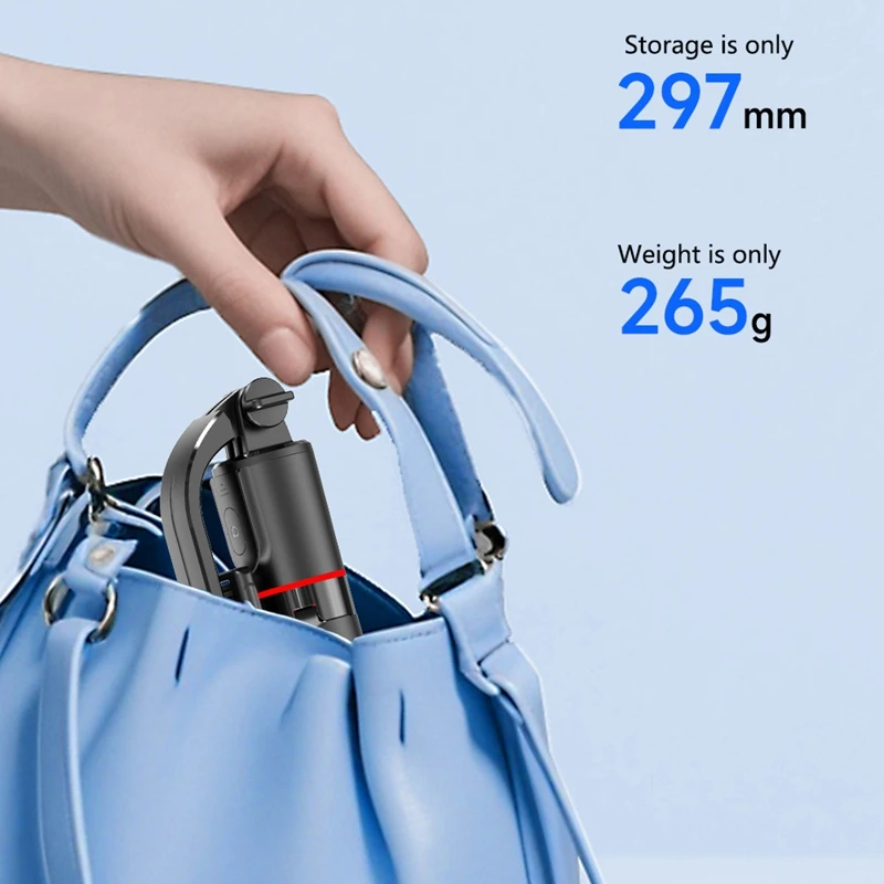 XIAOMI F15 Selfie Stick Tripod 6-Section Extendable Pole 360° Rotation Fill Light Option With Bluetooth Remote For Phone Vlog