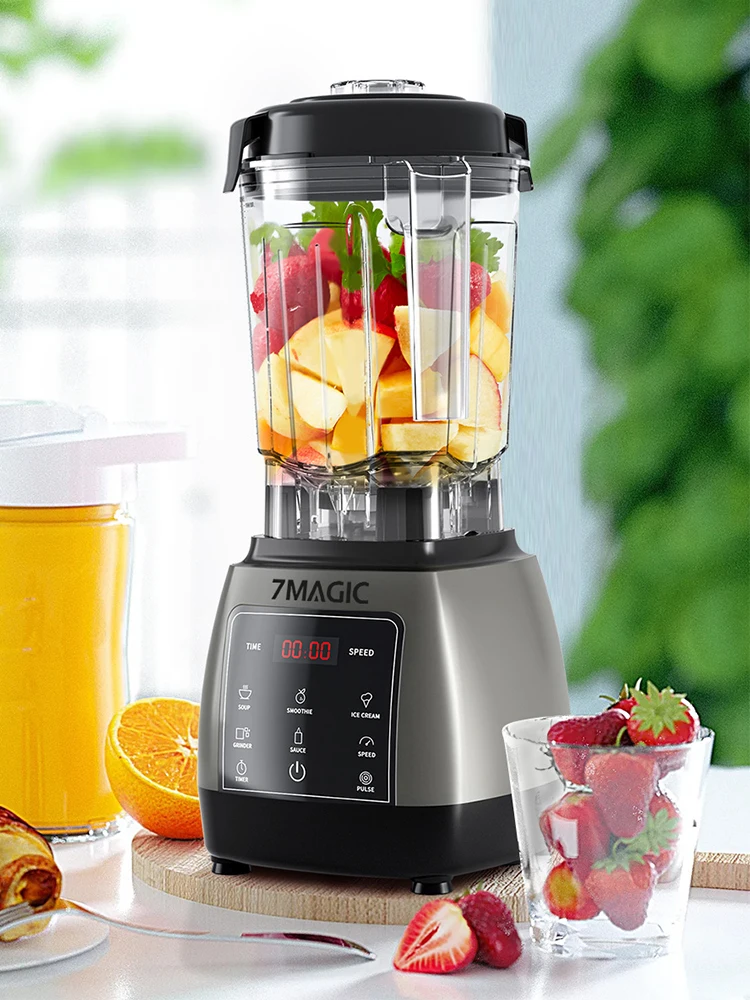 2000 W Hochleistungs-Timer, Mixer, Entsafter, Obst, Küchenmaschine, Eis, Smoothies, BPA-frei, 2-Liter-Glas