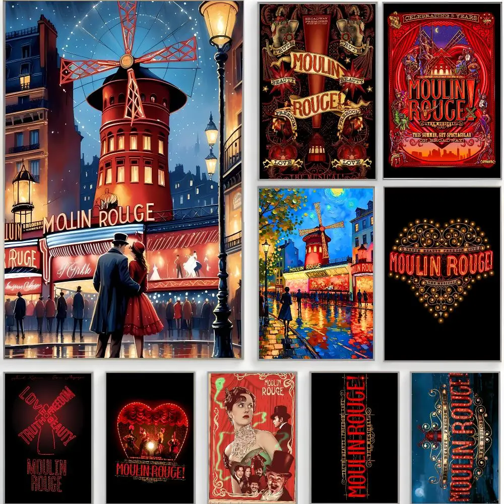 Lavish Bohemian M-Moulin Rouge Poster Classic Wall Art  Home Decor  Peel and Stick Unframed