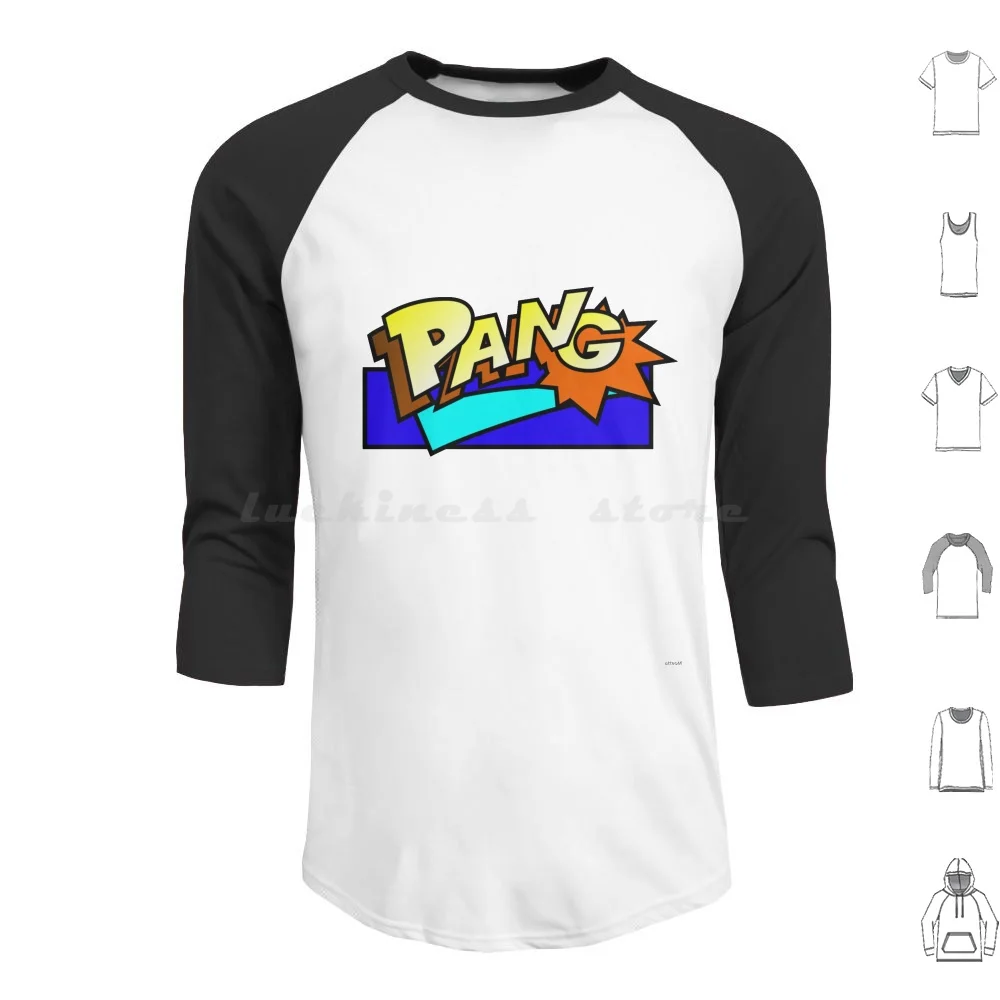 

Pang Hoodies Long Sleeve Dvg Dizionario Dei Videogiochi 80s Retro Retrogames Vintage Old Games 8bit Pixel Pixel Art