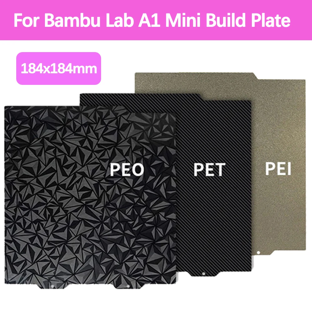 �y�Z�[�����zBambu Lab A1 Mini�p�r���h�v���[�gPEO PET�X���[�X�e�N�X�`���z�b�g�x�b�h�X�v�����O�X�`�[���V�[�gPEI�V�[�g�i184x184mm�jBamboo 3D�v�����^�[�Ή�
