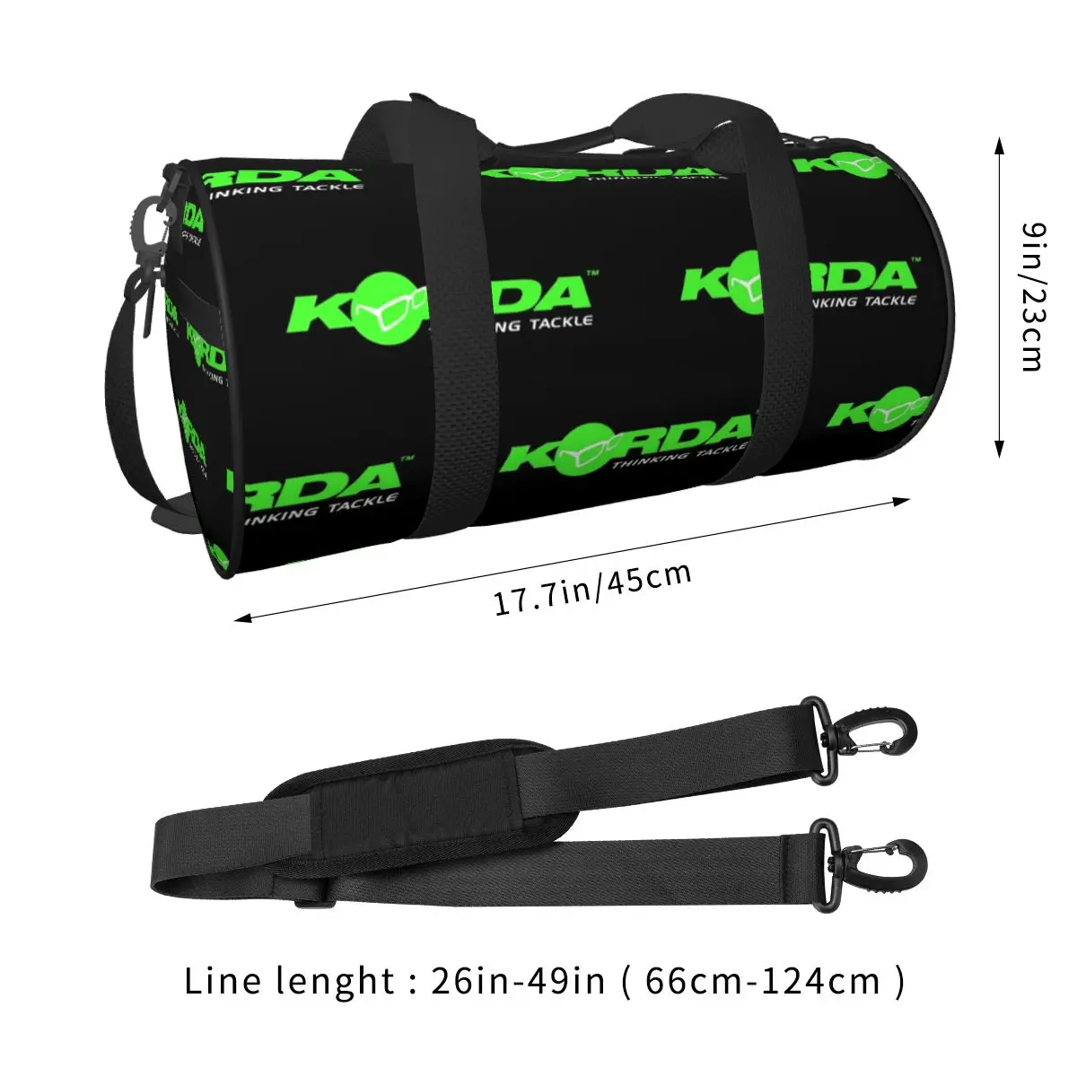Korda Fishing Logo Large Duffle Gym Bag Waterproof Duffle Travel Bags Handbags Fitness bag