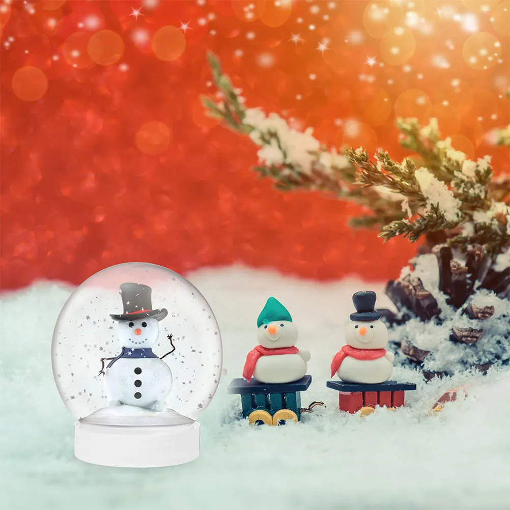 

15pcs Snow Globe Accessories Diy Kit Christmas Craft Clear Plastic Balls For Holiday Decor Winter Party Favors Snowglobes Making