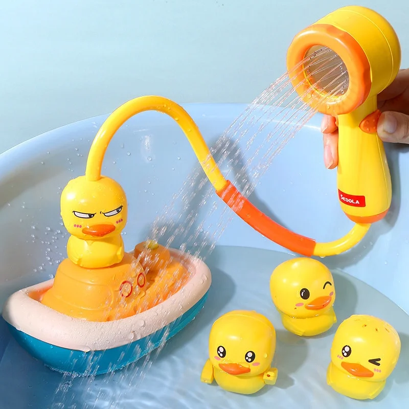 ダック型電動バスシャワー-304ステンレススチールノズル-ソフト水流フィルター付きスプレーヤー-浴室シャワー用