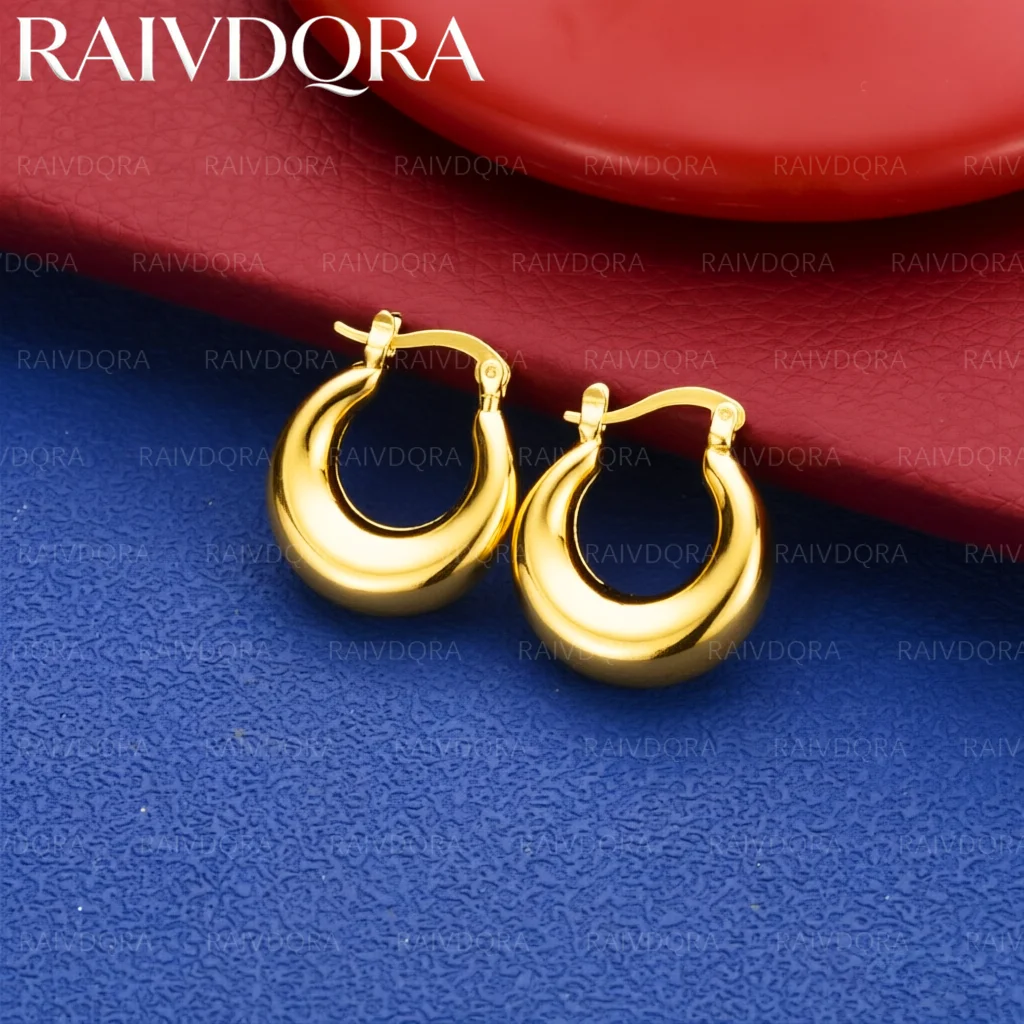 18K Gold Plated Ear Clip Earrings For Women Fashion Jewelry Simple Elegant Birthday Gifts Party