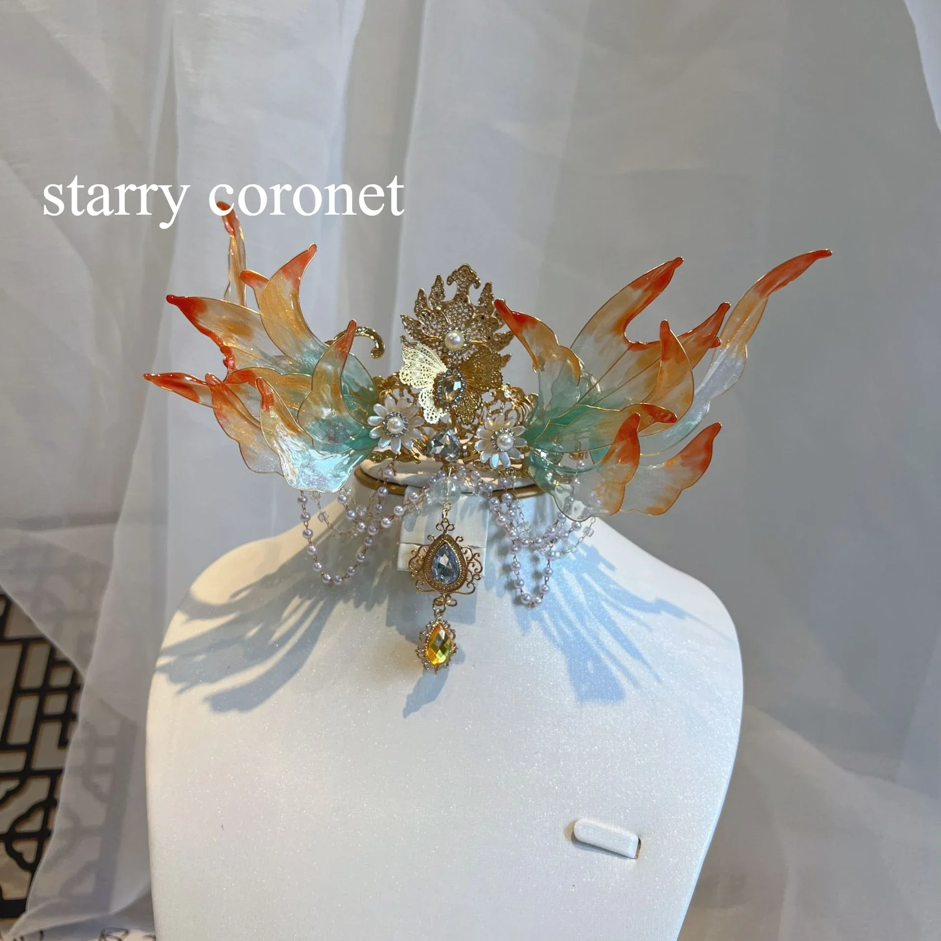 Handmade Mermaid Princess Hairband Sets Madonna Halo Crown Adjustable Ornaments Headdress