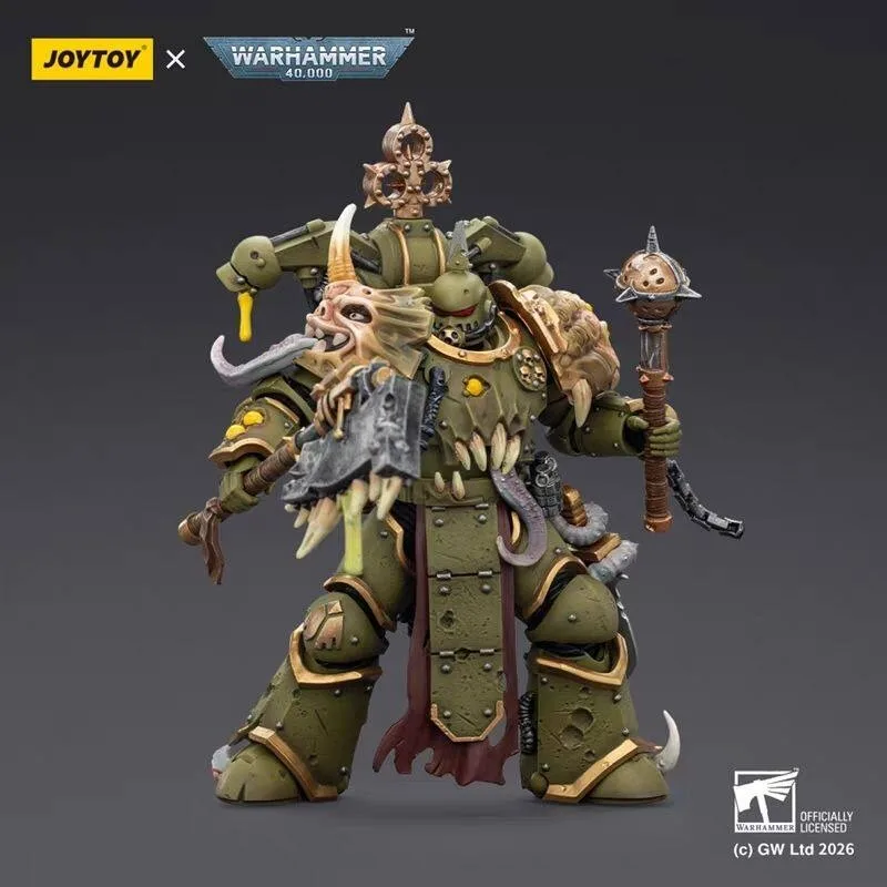 

【Accessories】JOYTOY Warhammer 1/18 Action Figures Death Guard Plague Marine with Bubotic axe and Plague Knife Model Toy BoyGifts