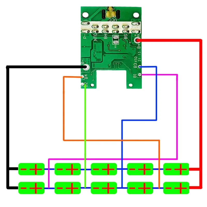 Imagem -05 - Lithium Battery Plastic Case Charging Protection Circuit Board Pcb para Worx Ferramenta Elétrica Wa3557 Wa3557 Wa358 Wa3525 Wa3512