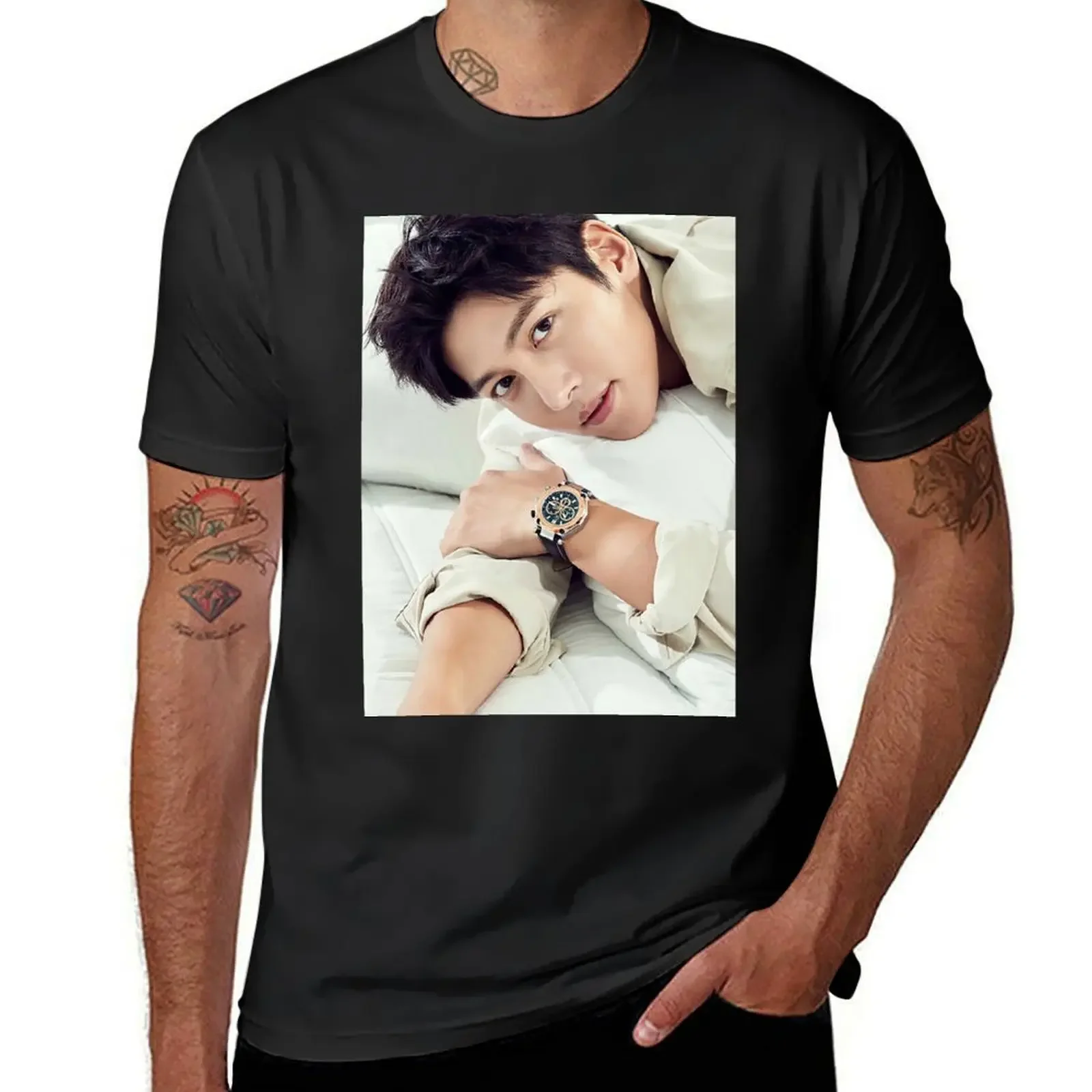 Ji Chang Wook T-Shirt korean fashion custom t shirt mens graphic t-shirts funny