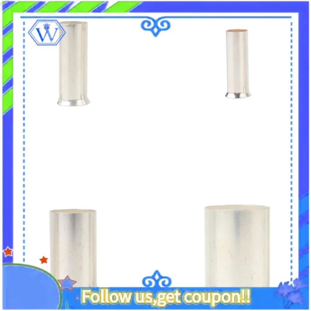 

M46K-190 Pcs (AWG 8 6 4 2 1 2/0) 2/0-8 Gauge Wire Ferrules Kits Plated Copper Crimp Connector Ferrules Pin Cord End