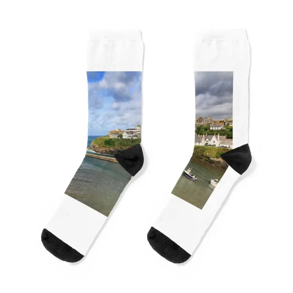 The village of Port Isaac in Cornwall Socks essential hip hop Socks Man Women's