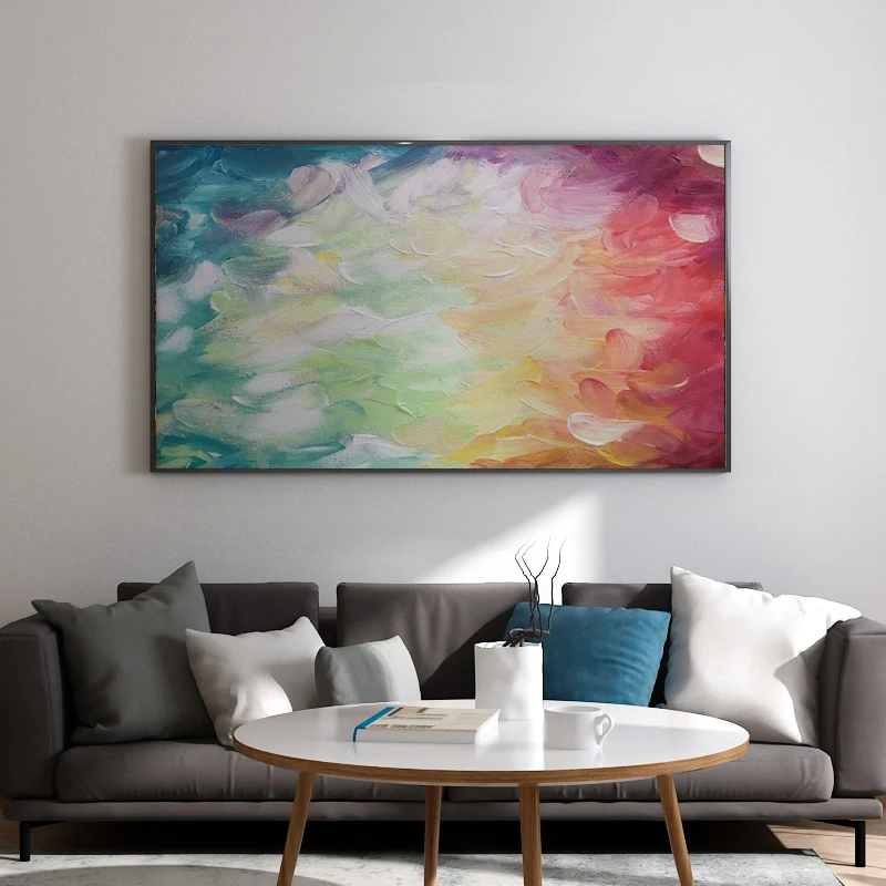 Handmade Abstract Art Colorful Oil Painting On Canvas Living Room Restaurant Decorative Hotel Modern Hanging Mural Frameless