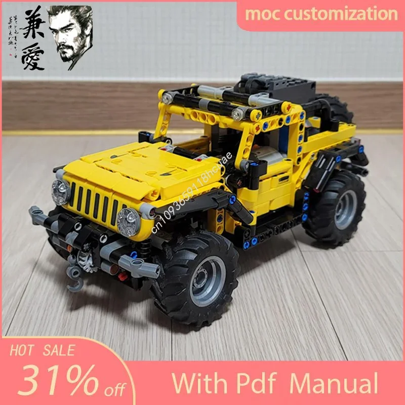 687PCS Moc Jeeps Wrangler Full Time 4x4 RC MOD Supercar Technology Creative Children Brick Toy Birthday Building Blocks Gifts