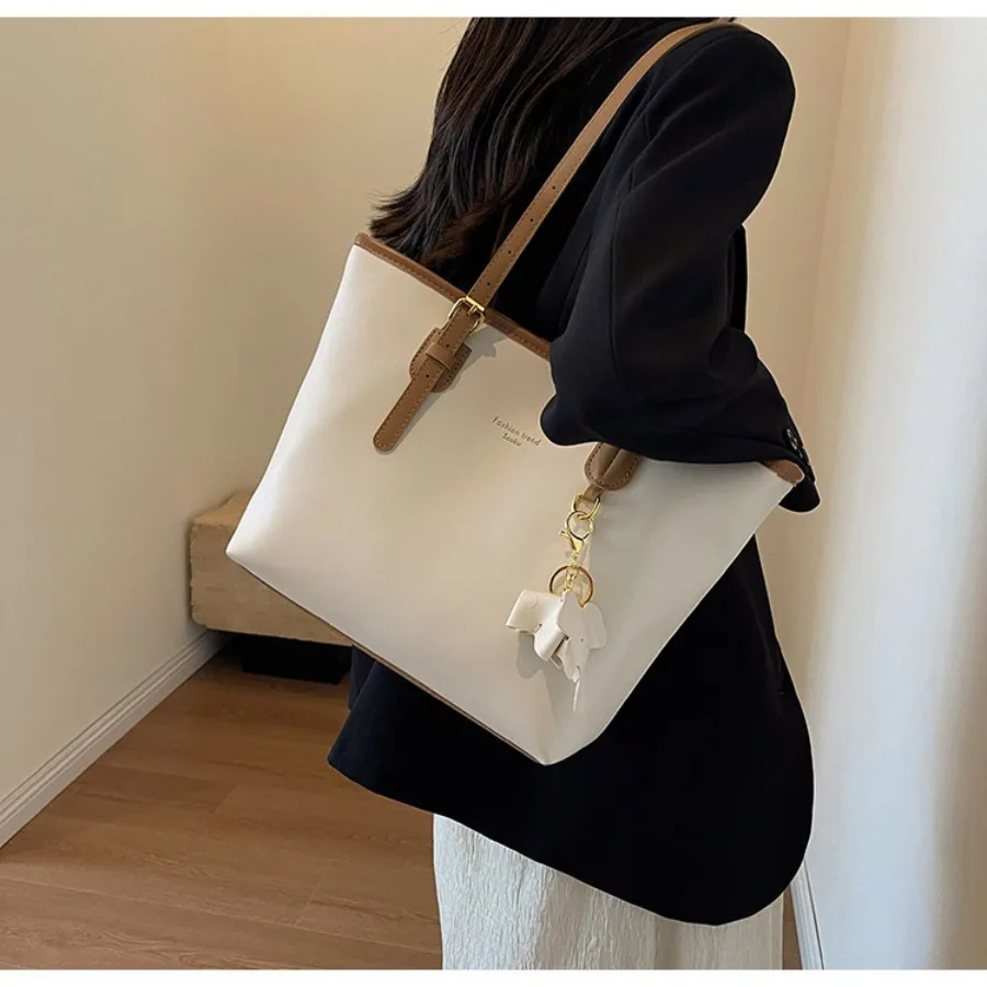 

New Fashionable Tote Bag, Premium Feel Bag, Texture Multi Layer Large Capacity Commuter Single Shoulder Women's Bag,Handbag