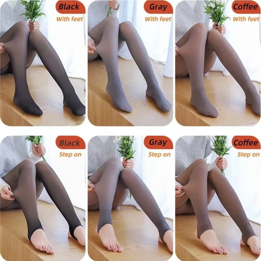 Autumn Winter High Quality Elastic Winter Leggings Thick Translucent Thermal Leggings High Waist Keep Warm Slimming Stockings