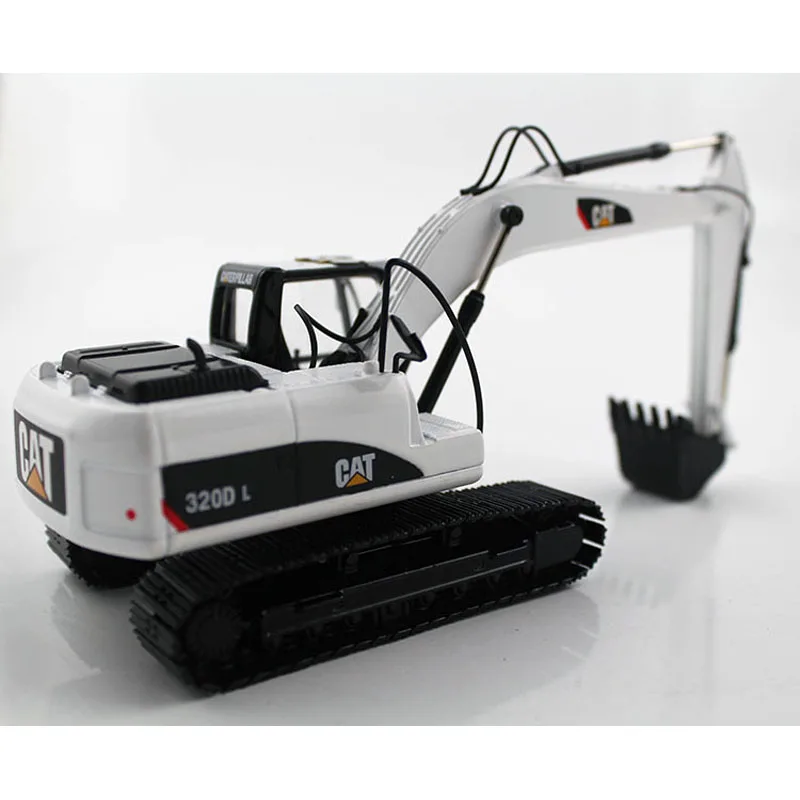1:50 CAT320D Hydraulic Excavator With White Diecast Model Toys