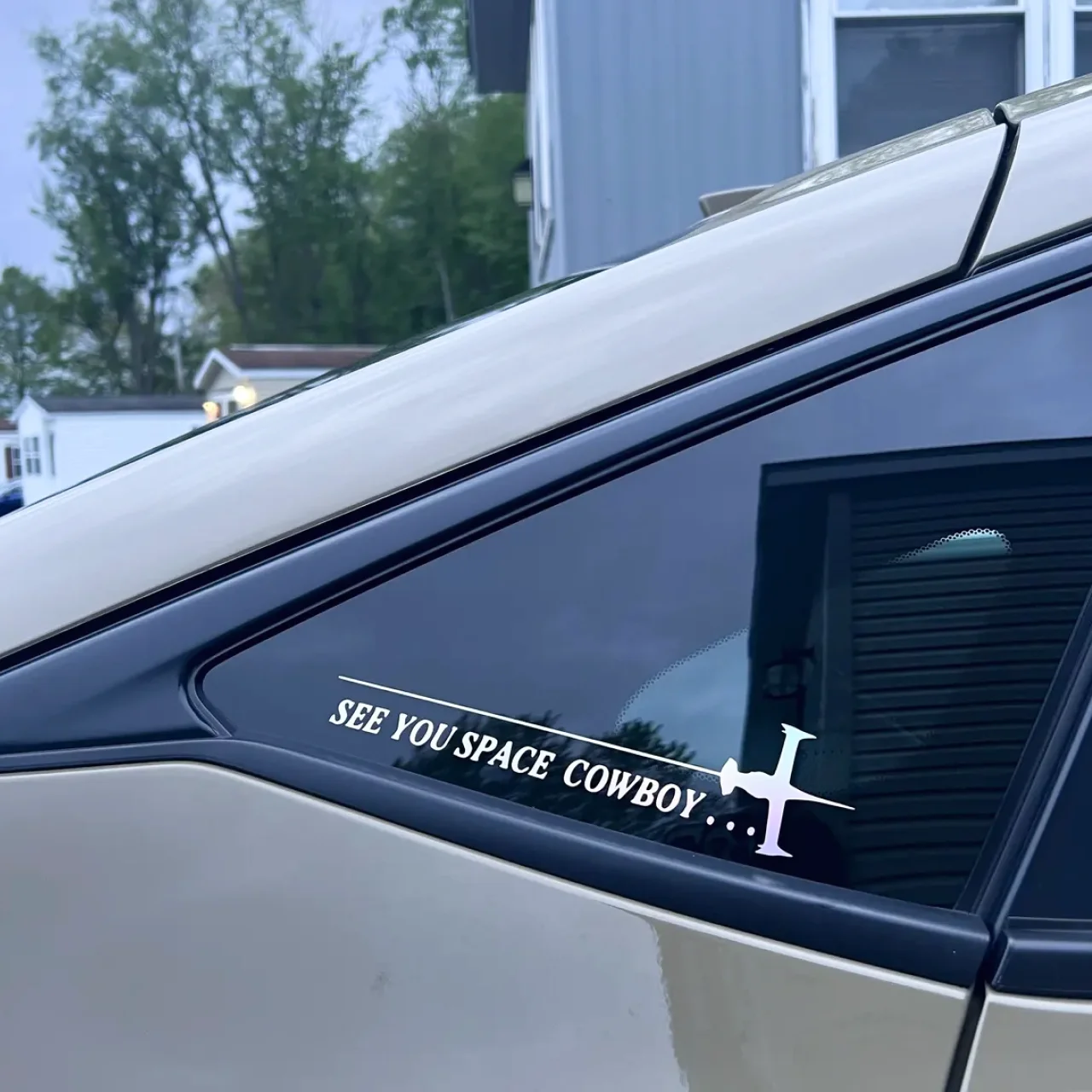 1Pc See You Space Cowboy Spaceship Anime Cowboy Bebop Waterproof Vinyl Sticker For Car Windshield Window Decor