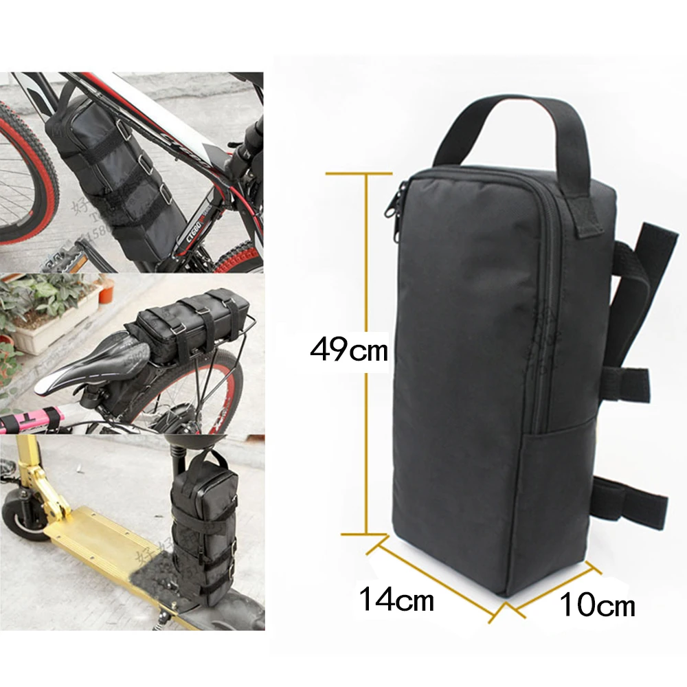 

49cmx14cmx10cm Electric Scooter Bag Lithium Battery Bag Rear ebike Lithuim PVC Battery Front Rear Bag Bicycle Accessories