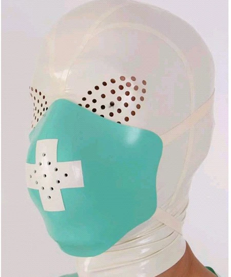 

Natural Latex Mask Fetish Hoods Rubber Mesh Eyes and Back Zip Adults Headgear Sexy Customise for Men Women