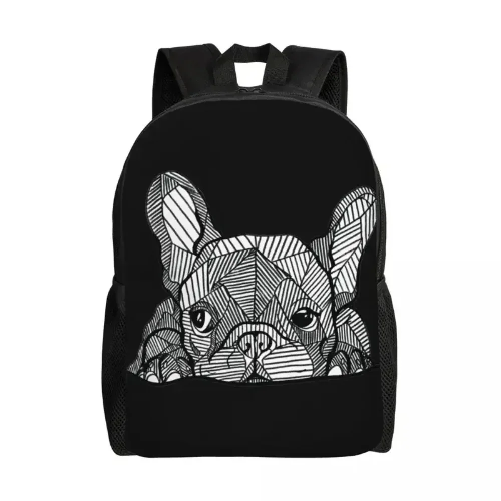 

Custom French Bulldog Laptop Backpack Women Men Fashion Bookbag for School College Students Frenchie Dog Bag