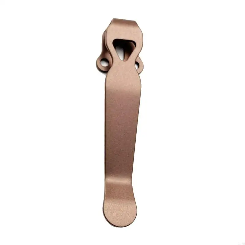 Clip cuchillo plegable mariposa Q39B, Clip trasero aleación titanio, abrazaderas bolsillo, Clip cuchillo