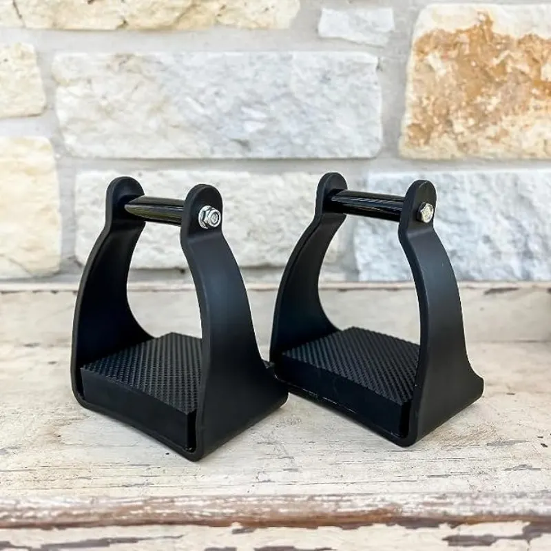 Lightweight Safety Western Stirrups, Estribos de equitação, Plástico de alta resistência, Sela equestre antiderrapante para sela, 1 par