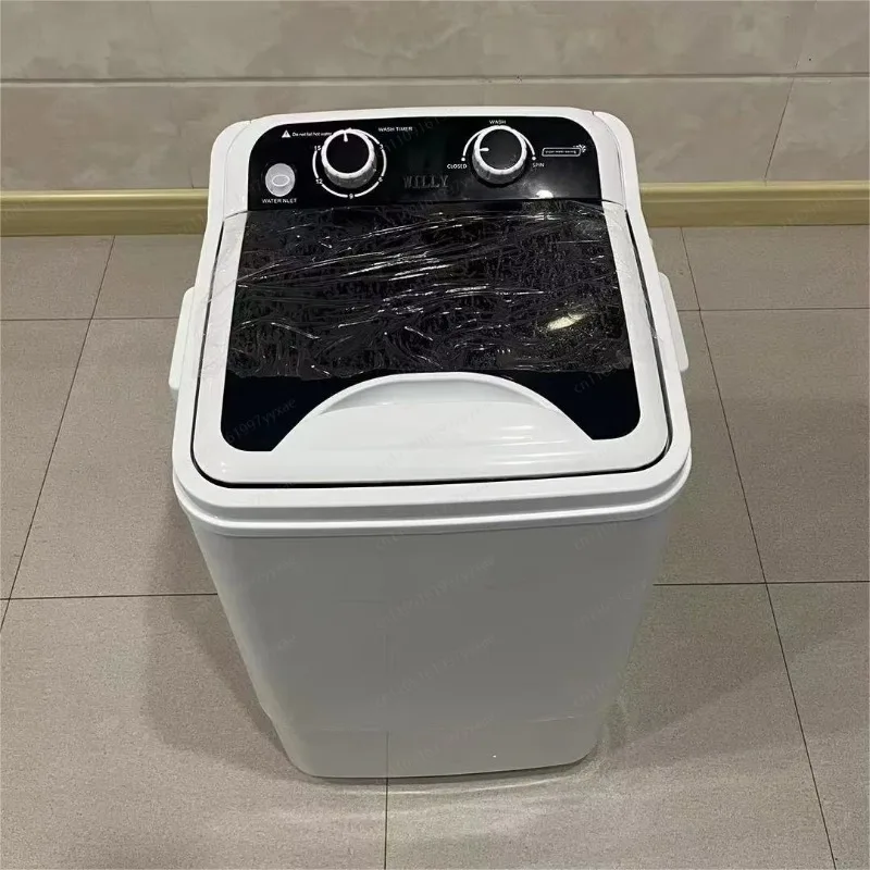 Mini-Waschmaschine mit 7 kg Fassungsvermögen, halbautomatischer Reinigung und Entwässerung.