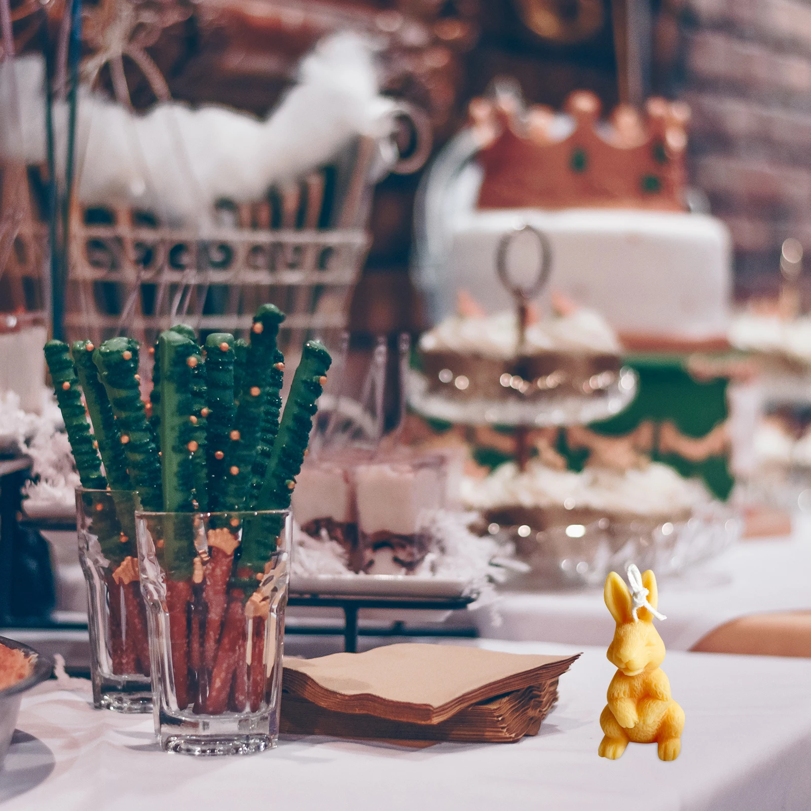 

1Pc Creative Silicone Rabbit Mold Diy Candle Molds For Beginners Lovely Hare Design Home Decor Supplies