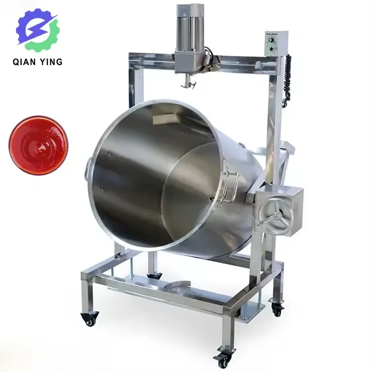 Automatic Industrial Cooking Jam Chilli Sauce Cooking Stirring Double  Jacketed Kettle Tomato Sauce Mixer Making Machine