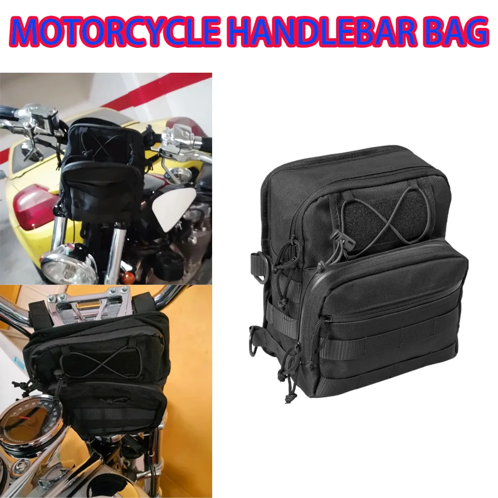 

Сумка на руль T-Bar для мотоциклов Harley Touring, Softail, Sportster XL, Dyna, в стиле Club, передняя сумка для хранения, дорожная сумка для инструментов