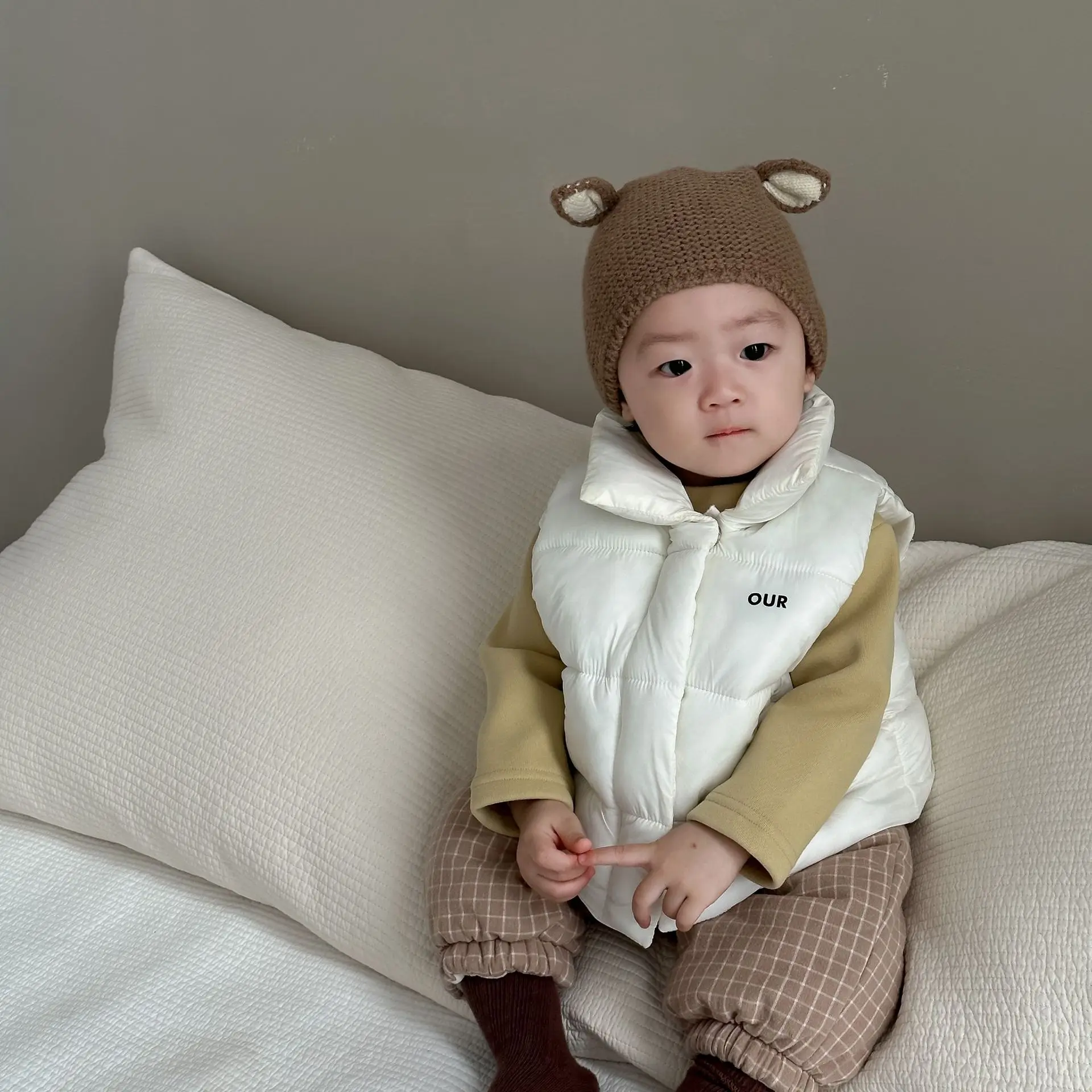 Children\'s Autumn And Winter Clothes Cotton Vest Jacket Korean Style Clothing Baby Wearing Bab