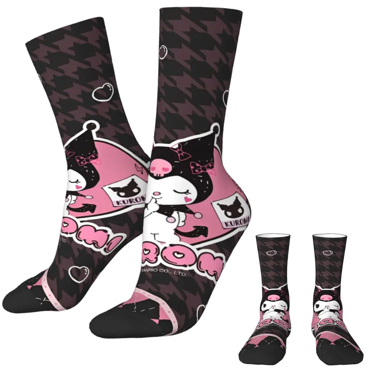 Couple Socks Kuromi Stockings Winter Korean Breathable Socks Design Cycling Non-Slip Socks