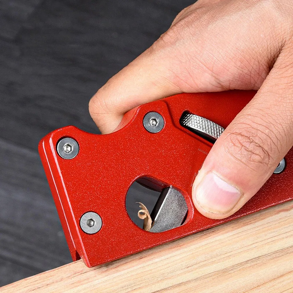 Adjustable Depth Handheld Chamfer Plane for Creating 45 Degree Bevels Woodworking Edge Trimming Tool with Level Bubbles
