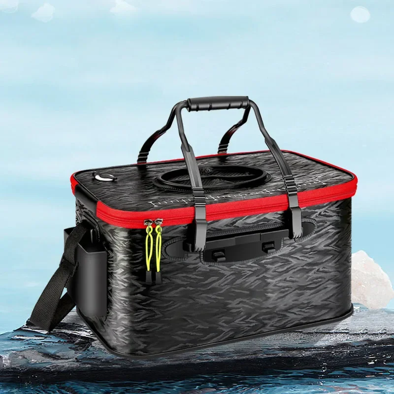 Outils de pêche pliable seau à poisson vivant EVA étanchéité sac à poisson étanche pêche en plein air boîte de réservoir de pêche seau accessoires de poisson