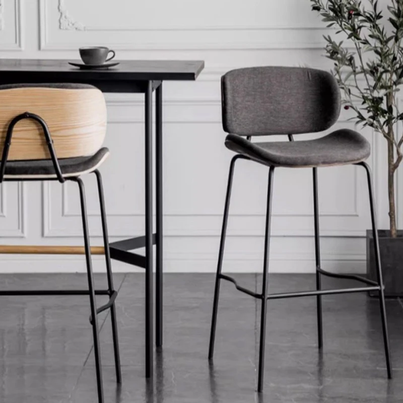 Light Luxury Bar Chair Modern Simple Backrest Home Bar Cafe Chair