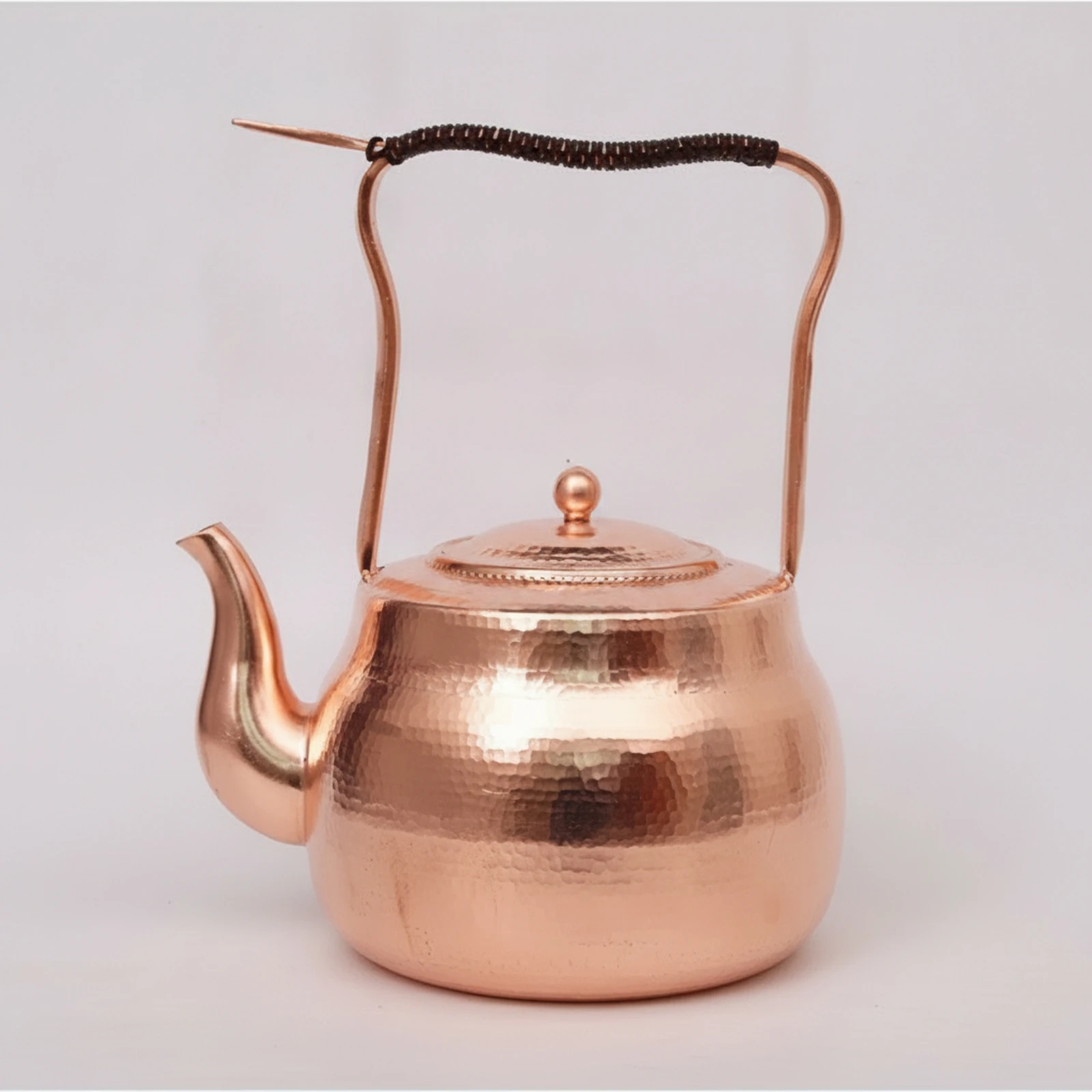 Hammered Kettle Traditional Copper Kettle Stovetop Tea Pot Rustic for Home Cooks, Kitchen
