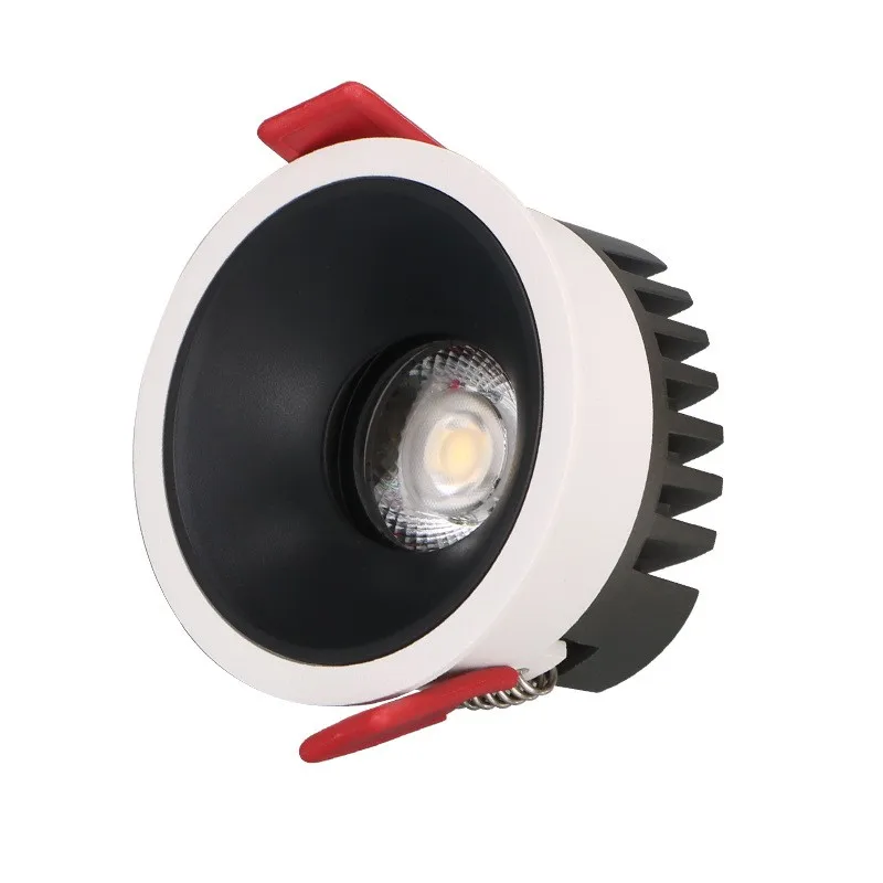 Imagem -04 - Dimmable Anti-glare Led Downlight Lâmpada Embutida do Teto Alumínio Cob Light 7w 10w 15w ac 110v 220v Casa Escritório Loja