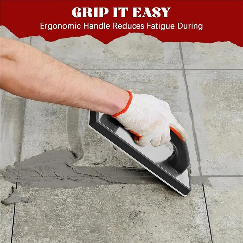 ABGH-Square Notched Trowel Set(3 Pcs), For Tile Tools With Grout Float& Grout Sponge For Tile Installation