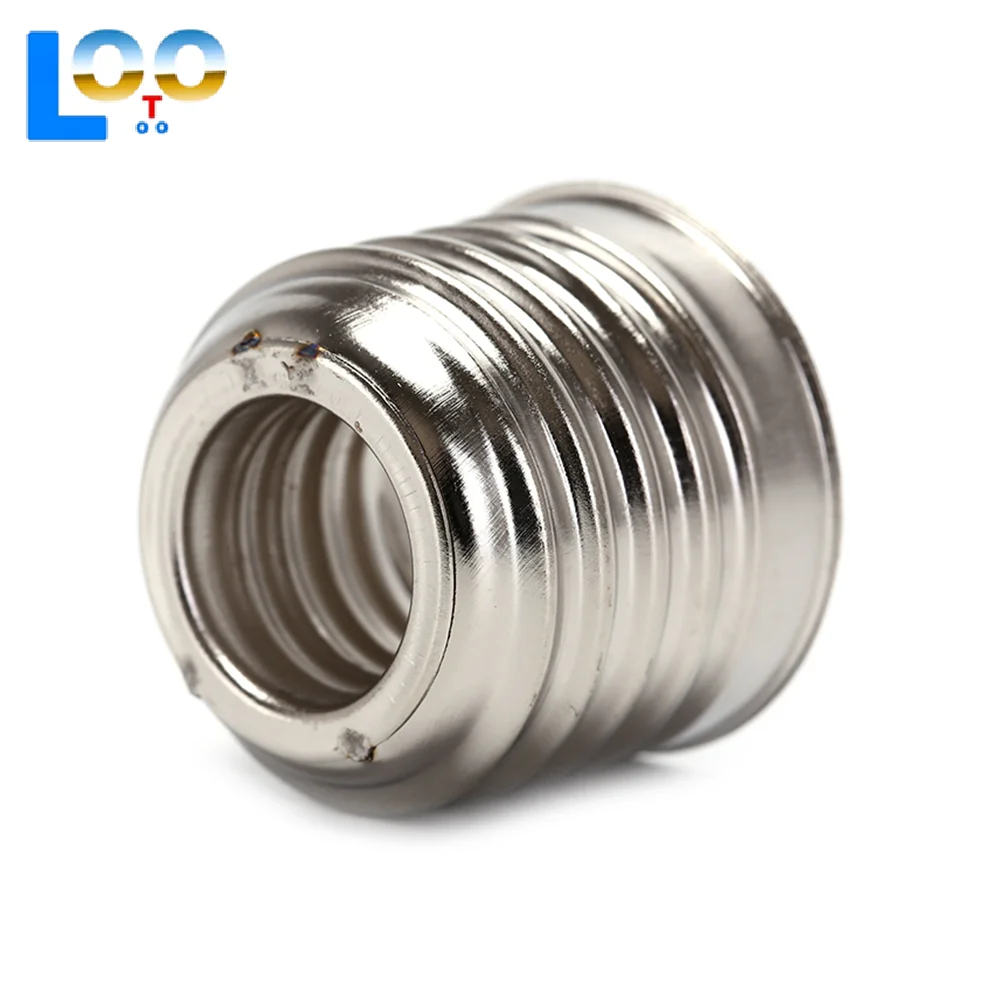 5 шт. от E27 до E14, патрон для лампы, цоколь, патрон для лампы, адаптер, удлинитель, светодиодный светильник, 250 В, серебристый